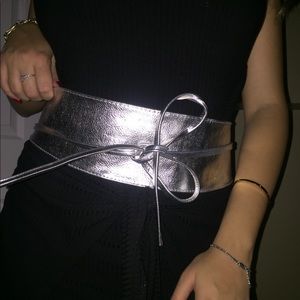 Silver material belt